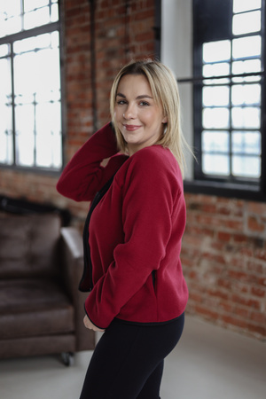 Damska Bluza Polarowa MedLine Premium Bordowa