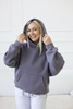 Bluza Mediface Cozy Hoodie – komfortowa bluza dresowa z kapturem Bawełna Szary Grafit
