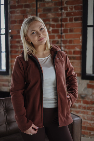 Damska bluza polarowa medyczna Premium Karmelowy Brąz