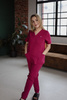Komplet Medyczny  Damski Scrubs New Premium Bawełna  Magenta