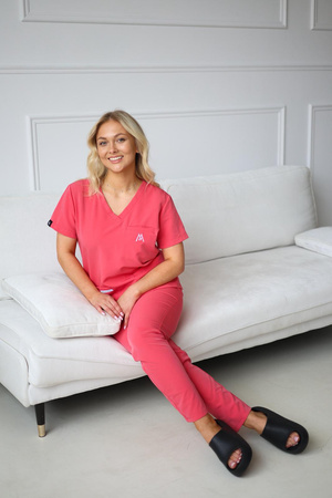 Komplet Medyczny Damski Scrubs Luxe Salomon Pink