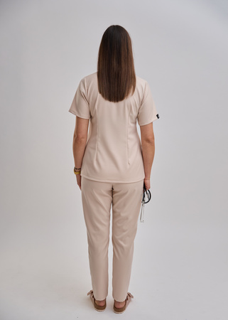 Komplet Medyczny Damski Scrubs Pro Premium Błękit/Piasek