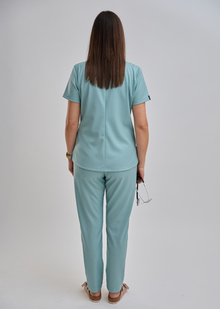 Komplet Medyczny Damski Scrubs Luxe  Premium  Miętowa Rosa