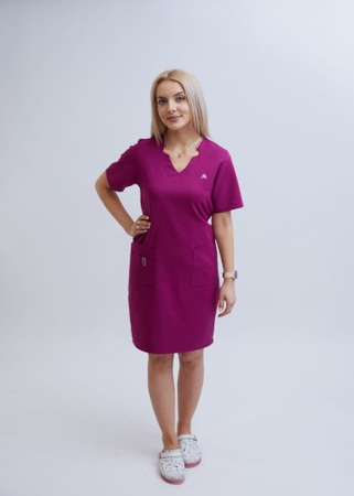 Długa Sukienka Medyczna Phenomenal Premium z Bawełny