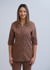 Komplet Medyczny Damski  Klasyczny Premium Bawełna  Cappuccino rękaw 3/4