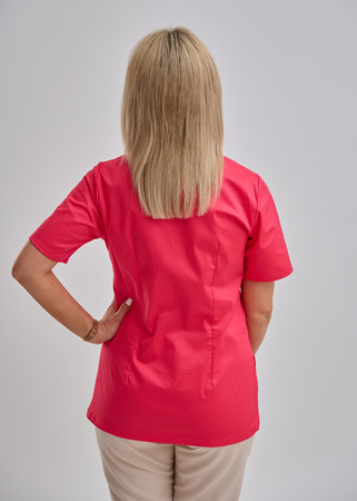 Rozpinana Bluza Medyczna Damska  Fuksja  Luisa