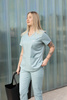Komplet Medyczny Damski Scrubs Luxe Premium  Miętowa Rosa