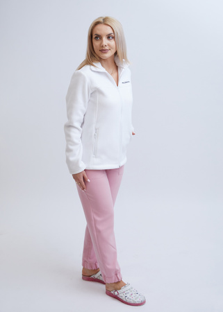 Damska bluza polarowa medyczna Premium Biała