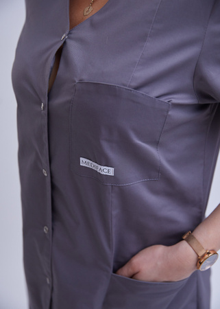 Rozpinana Bluza Medyczna Damska  Fuksja  Luisa