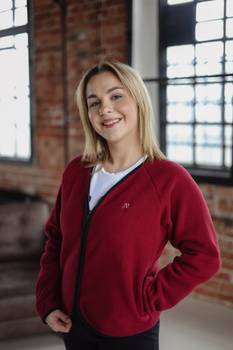 Damska Bluza Polarowa  MedLine  Premium Bordowa