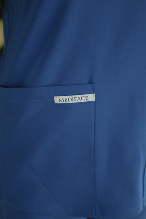 Komplet Medyczny Damski Scrubs Luxe Premium Bawełna Chabrowy