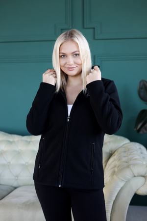 Damska bluza polarowa medyczna Premium  Czarna