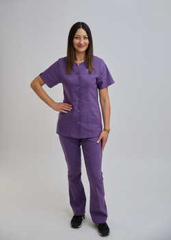 Komplet Medyczny Damski  Klasyczny  Premium Bawełna