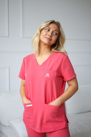 Komplet Medyczny Damski Scrubs Luxe Amarant