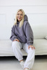 Bluza Mediface Cozy Hoodie – komfortowa bluza dresowa z kapturem Bawełna Szary Grafit