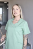 Komplet Medyczny Damski Scrubs Pro  Premium Sztuczny  Jedwab  Miętowa  Rosa
