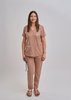 Komplet Medyczny Damski Scrubs Luxe Premium  Kakao / Piasek