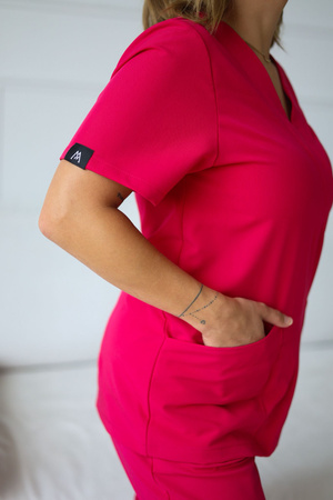 Komplet Medyczny Damski Scrubs New Premium  Amarant