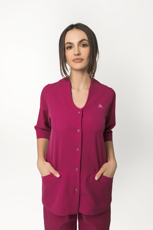 Komplet Medyczny Damski Taliowany Premium Bawełna rekaw 3/4