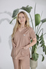 Komplet Medyczny Damski Scrubs Luxe Premium  Kakao / Piasek