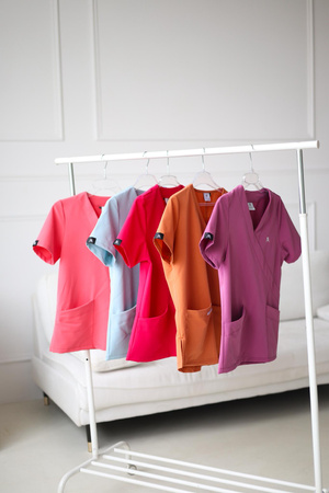 Komplet Medyczny Damski Scrubs New Premium Słony Karmel