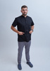 Bluza Medyczna Męska Krótki Rękaw Premium