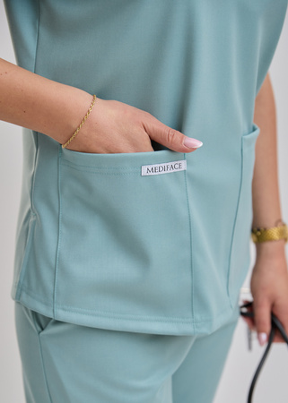 Komplet Medyczny Damski Scrubs Luxe  Premium  Miętowa Rosa