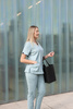 Komplet Medyczny Damski Scrubs Luxe Premium  Miętowa Rosa