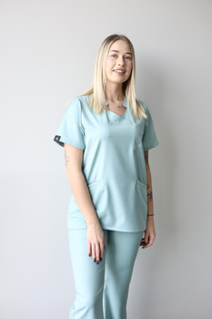 Komplet Medyczny Damski Scrubs Pro  Premium  Miętowa  Rosa