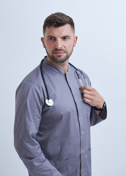 Bluza Medyczna Męska Długi Rękaw Premium