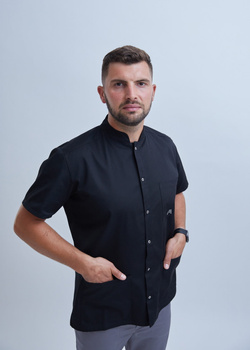 Bluza Medyczna Męska Krótki Rękaw Premium