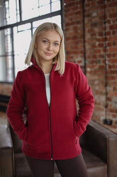 Damska bluza polarowa medyczna Premium  Bordowy  Burgund