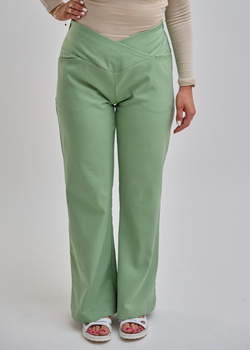 Spodnie Medyczne Damskie Premium Zieleń Pistacjowa  