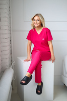 Komplet Medyczny Damski Scrubs Luxe Amarant