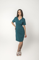 Długa Sukienka Medyczna Phenomenal Premium Morska i Zieleń