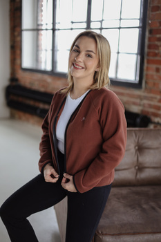   Damska Bluza Polarowa  MedLine  Premium Karmelowy  Brąz